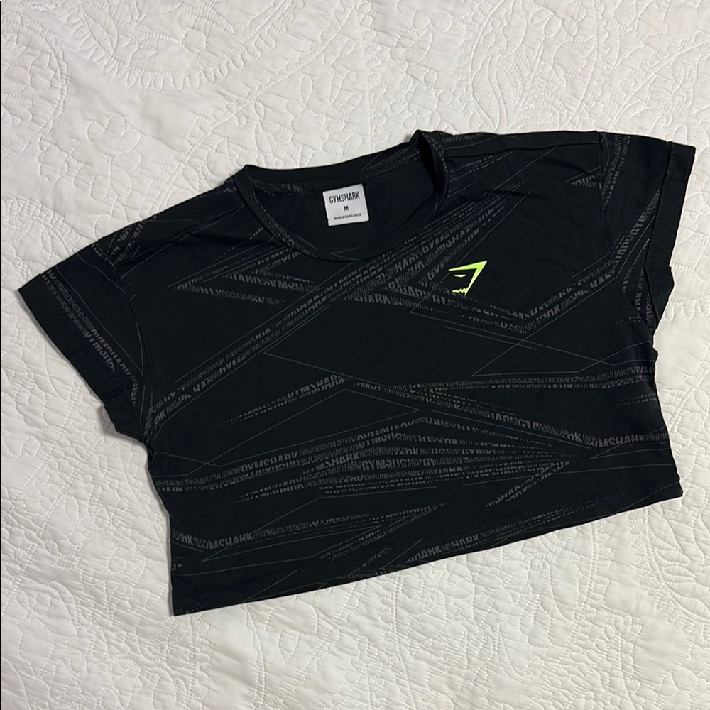 Gymshark Zone Graphic Crop Tee with Neon Accent